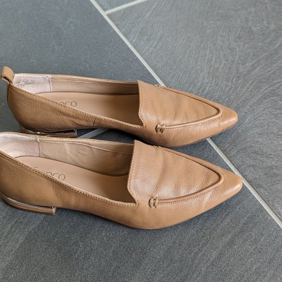 Franco Sarto Beige Pointed Toe Loafers (Like New) - Picture 6 of 8
